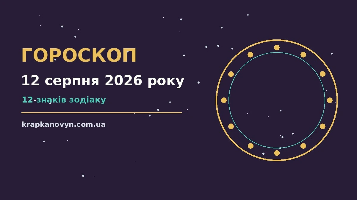 Гороскоп на 12 серпня 2026 року: важливі сигнали дня для нових справ і розмов