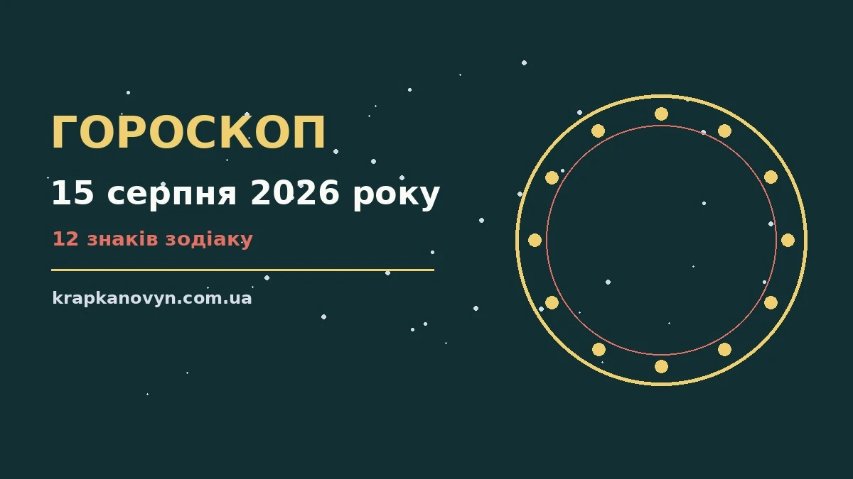 Гороскоп на 15 серпня 2026 року: важливі сигнали дня для нових справ і розмов
