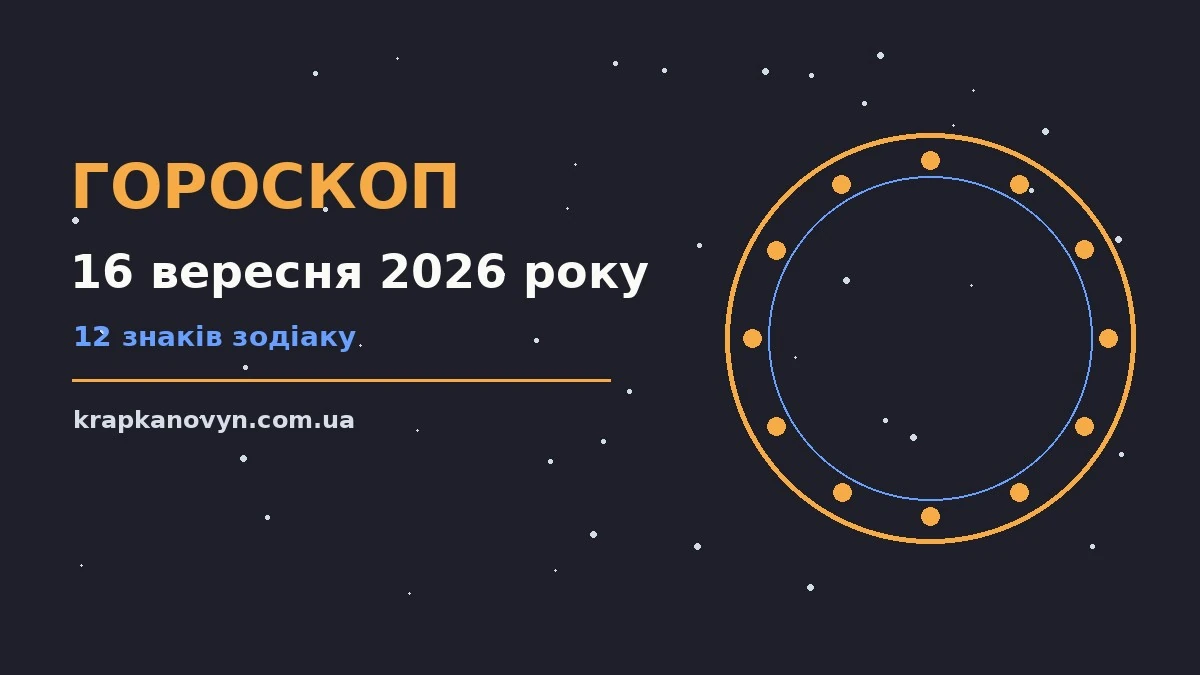 Гороскоп на 16 вересня 2026 року: важливі сигнали дня для нових справ і розмов