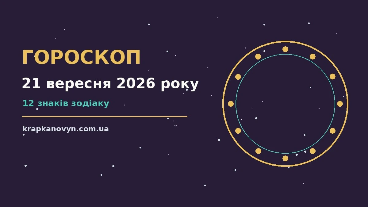 Гороскоп на 21 вересня 2026 року: важливі сигнали дня для нових справ і розмов