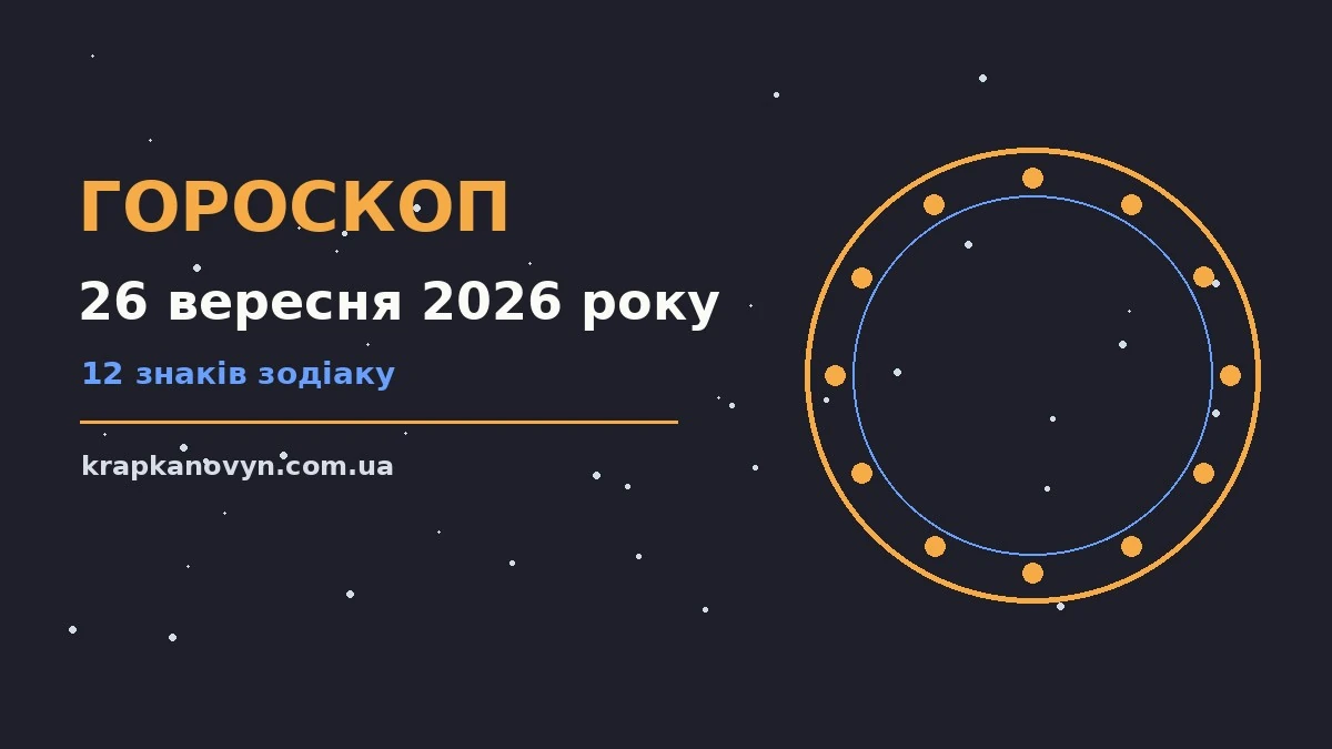 Гороскоп на 26 вересня 2026 року: важливі сигнали дня для нових справ і розмов