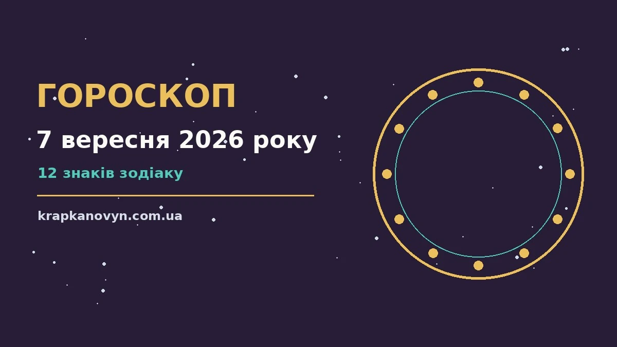 Гороскоп на 7 вересня 2026 року: важливі сигнали дня для нових справ і розмов