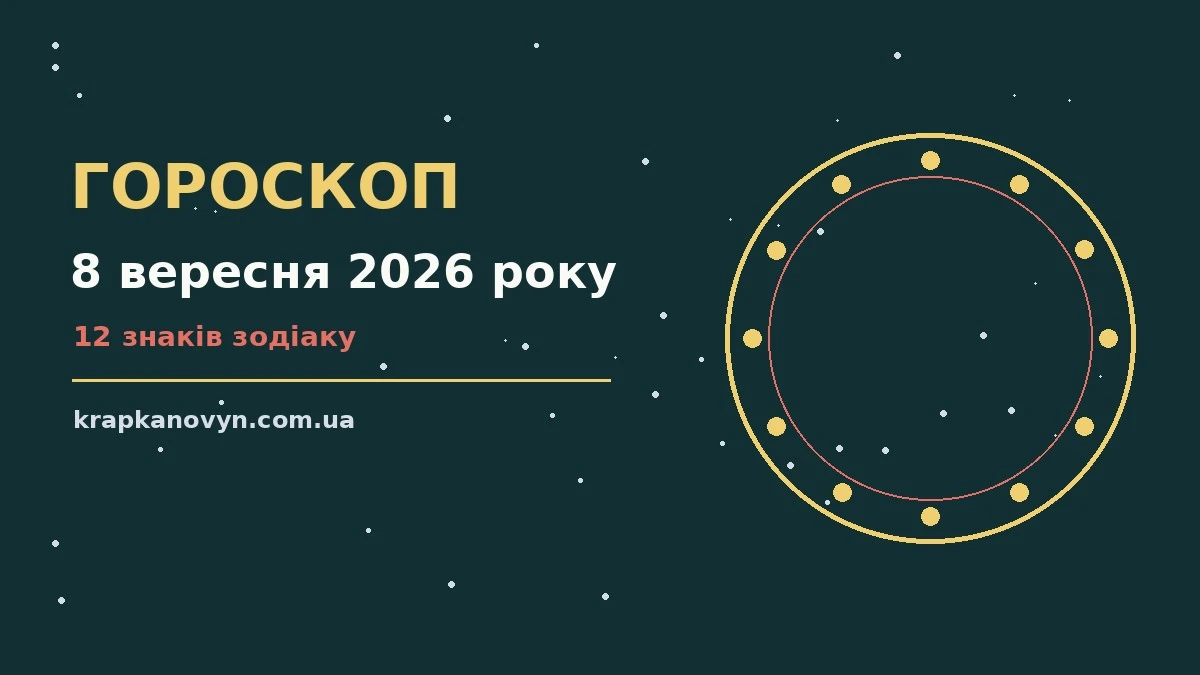 Гороскоп на 8 вересня 2026 року: важливі сигнали дня для нових справ і розмов