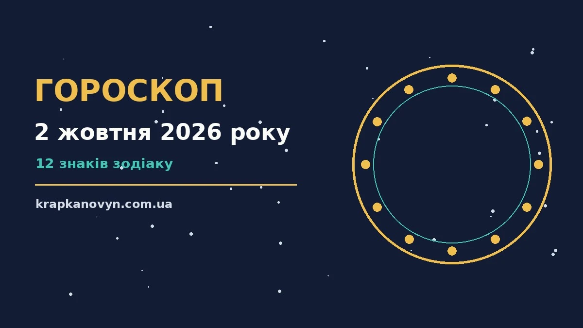 Гороскоп на 2 жовтня 2026 року: важливі сигнали дня для нових справ і розмов